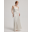 Limited edition romantic Fasogno "Flowing Light" strapless satin evening dress with a sense of ceremony