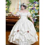 Large size fat mm wedding dress white 2026 new retro Hong Kong style one-shoulder engagement birthday photo princess dress