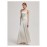 Limited edition romantic Fasogno "Flowing Light" strapless satin evening dress with a sense of ceremony
