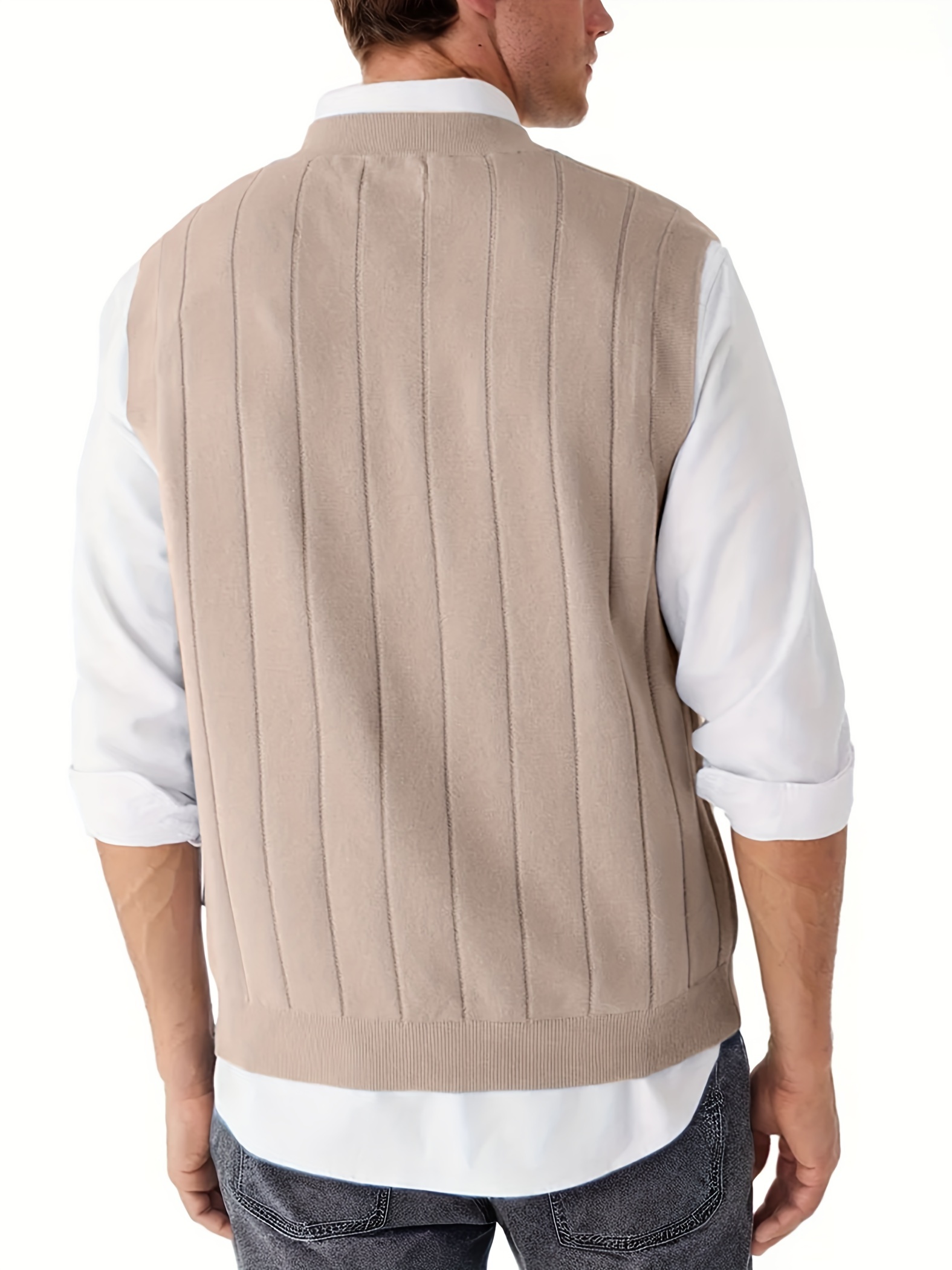 Tooluck Men s Fashion V-Neck Pullover Vest details 1